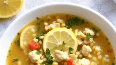 Zesty Lemon Chicken Orzo Soup – A Bright Comforting GreekInspired Dish